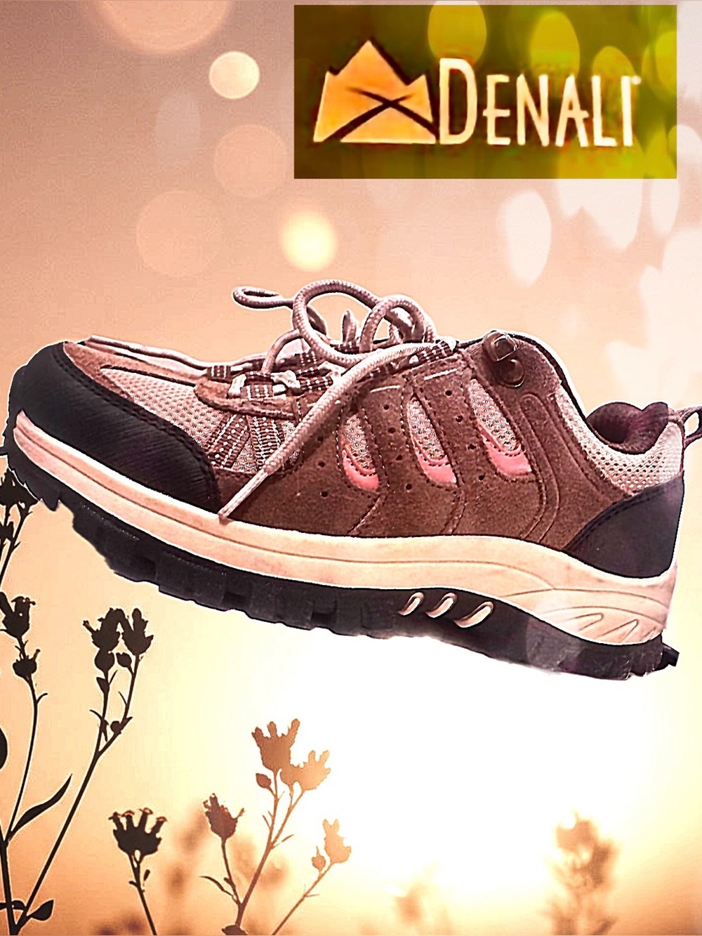 Denali  Brown & Pink Alpine Women's Hiking Shoes